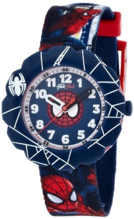 Flik Flak Watches Jungen-Armbanduhr Spiderman Analog Quarz Textil FLSP001 -